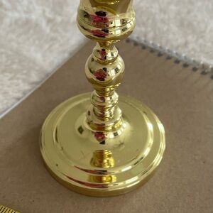 Gold plated Brass Candle Holder - Gold Accent Home Decor